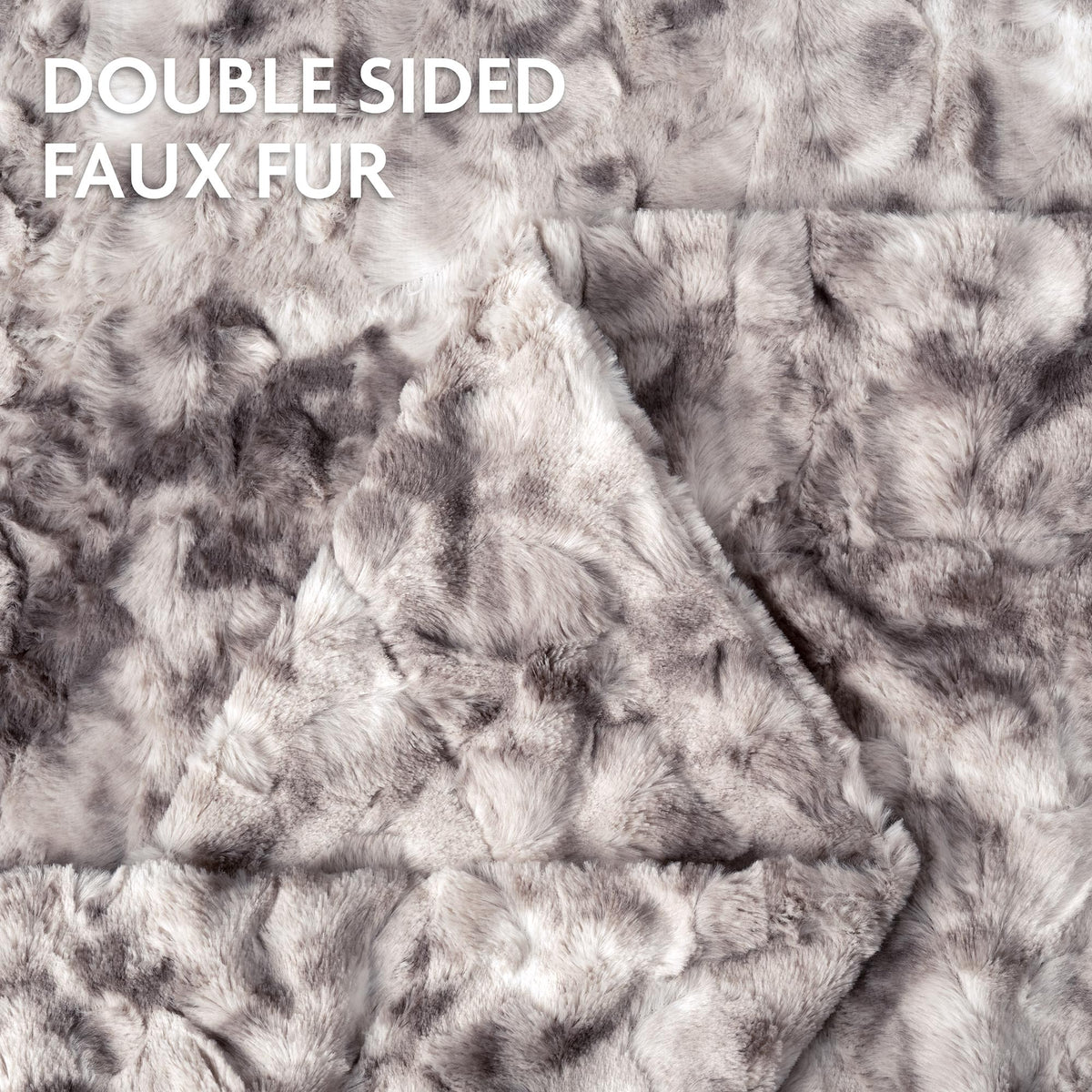 Dubbelzijdige Wolfsprint Woonplaid Extra Groot Zacht Kunstbont Fleece Deken Decoratief Warm Luxe Sofa | Sulvida