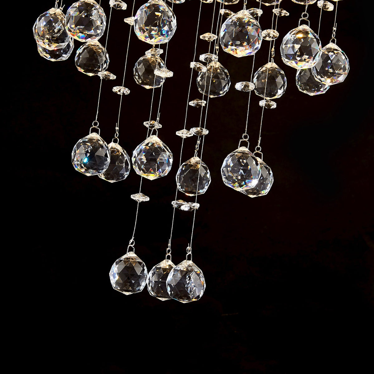 Kristallen Plafondlamp Kwal 40 cm Chroomafwerking Moderne 5-Lichts Plafonnière voor Hal Woonkamer Slaapkamer | Sulvida