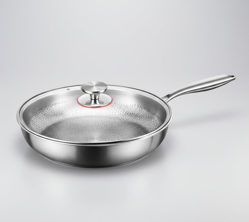 Poêle à frire en titane martelé compatible avec l’induction, revêtement antiadhésif, ustensile de cuisine professionnel, poêle à rôtir pour plaque à induction | Sulvida