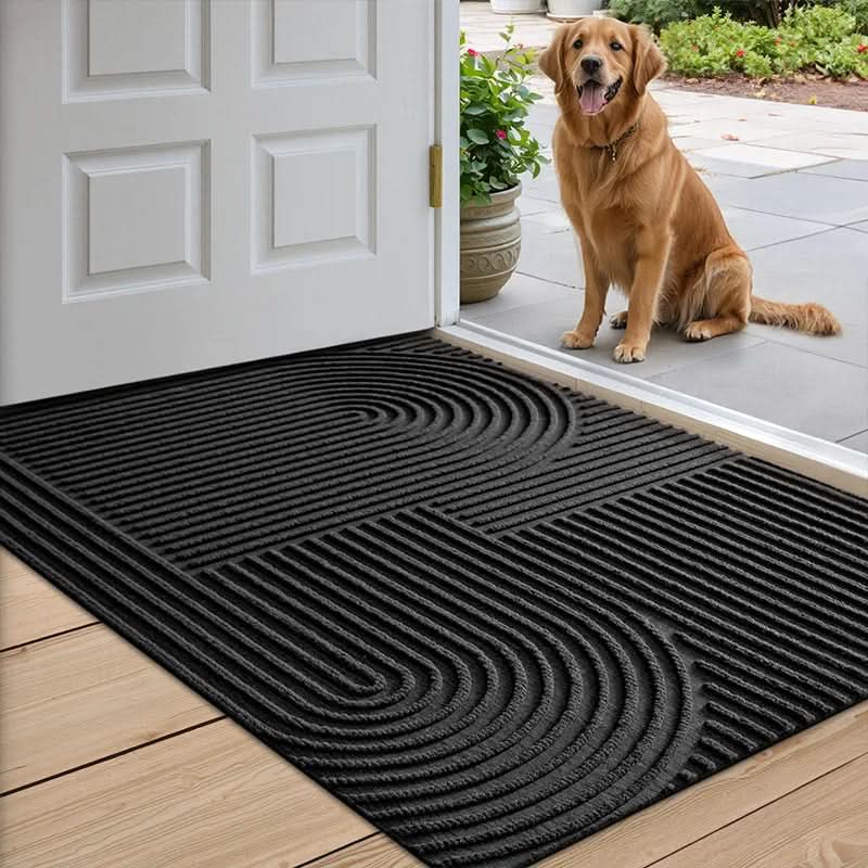 Absorberende Deurmat met Golvend Lijnenpatroon Wasbaar Antislip 45x75 60x90 cm voor Entree Hal Badkamer | Sulvida