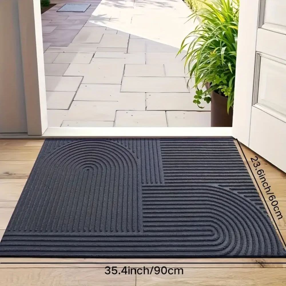 Absorberende Deurmat met Golvend Lijnenpatroon Wasbaar Antislip 45x75 60x90 cm voor Entree Hal Badkamer | Sulvida