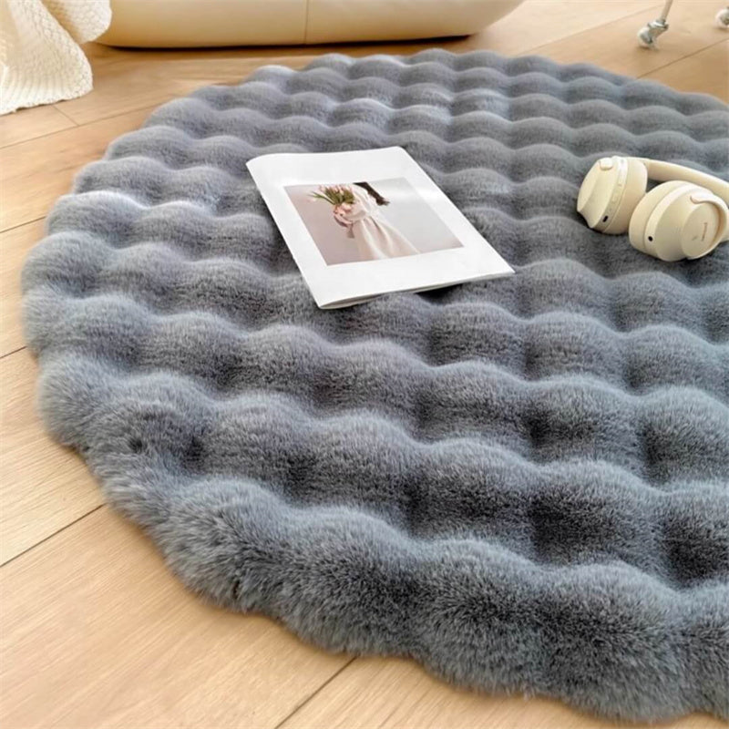 Rond Hoogpolig Vloerkleed Antislip Zachte Kunstbont Woonkamer Slaapkamer Speelhoek Modern Stijlvol Interieur | Sulvida