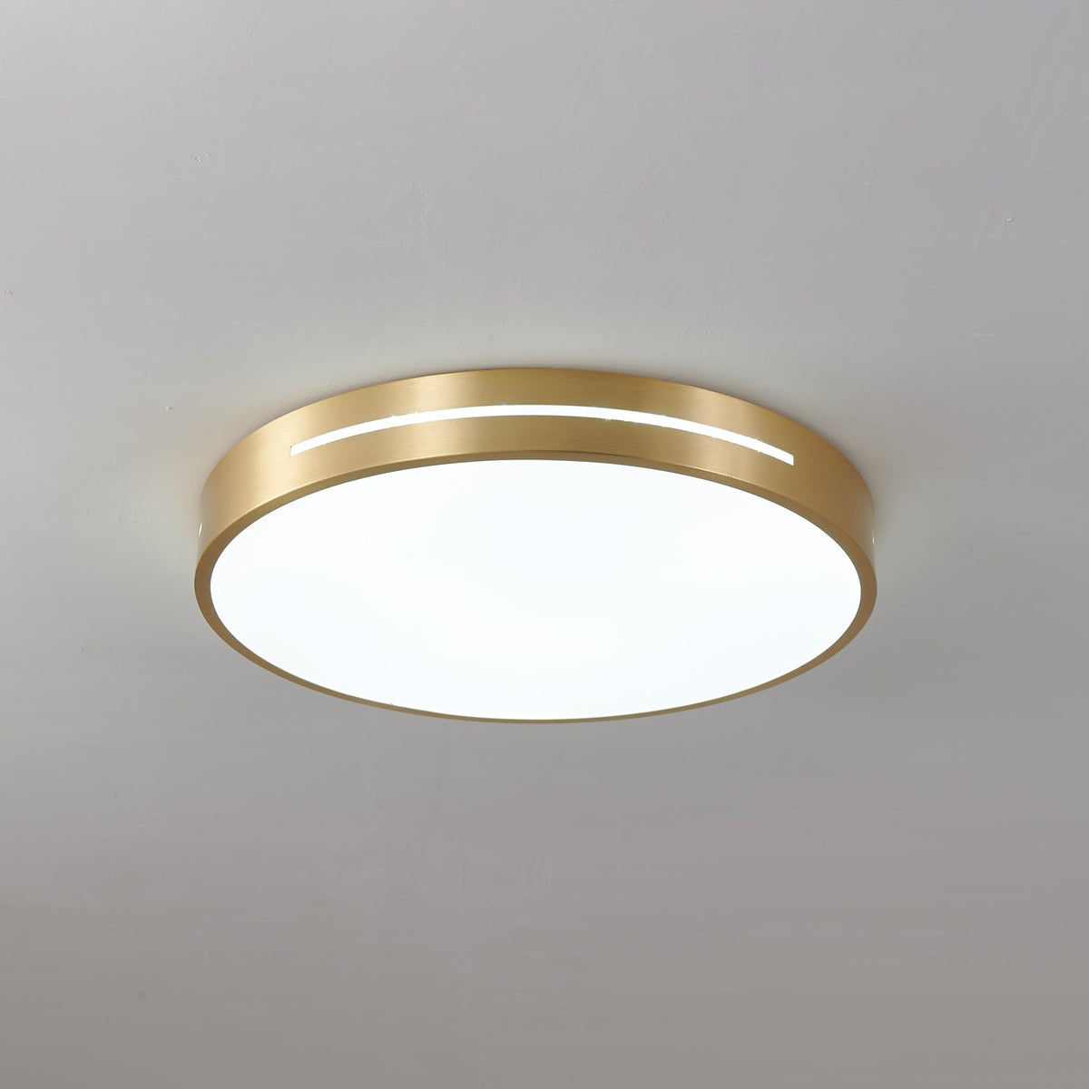 Plafondlamp Messing met Geïntegreerde LED Rond of Vierkant Minimalistisch Design Woonkamer Slaapkamer | Sulvida