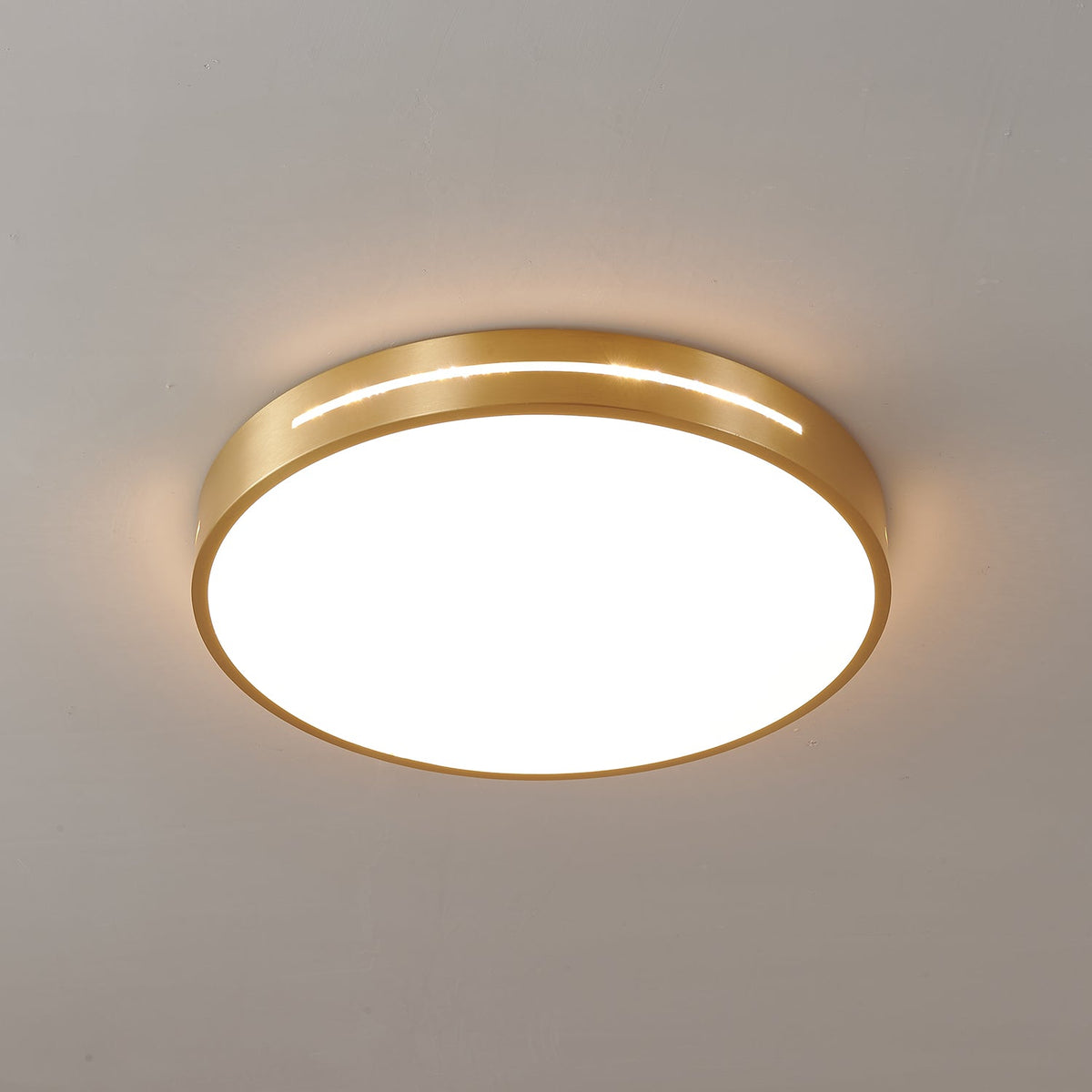 Plafondlamp Messing met Geïntegreerde LED Rond of Vierkant Minimalistisch Design Woonkamer Slaapkamer | Sulvida