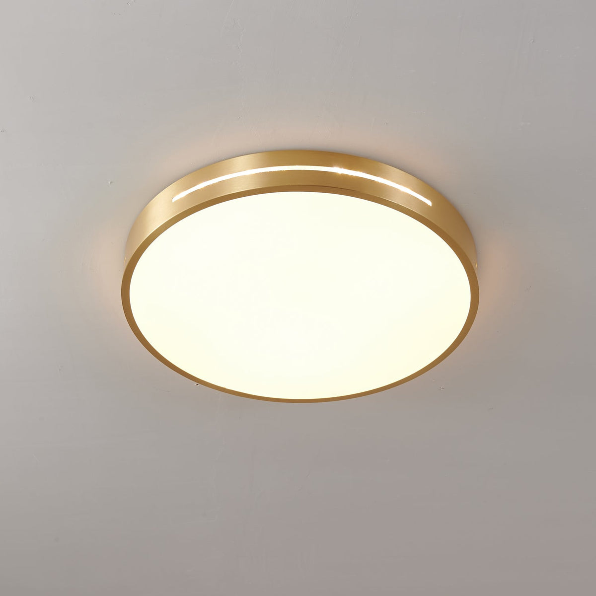 Plafondlamp Messing met Geïntegreerde LED Rond of Vierkant Minimalistisch Design Woonkamer Slaapkamer | Sulvida
