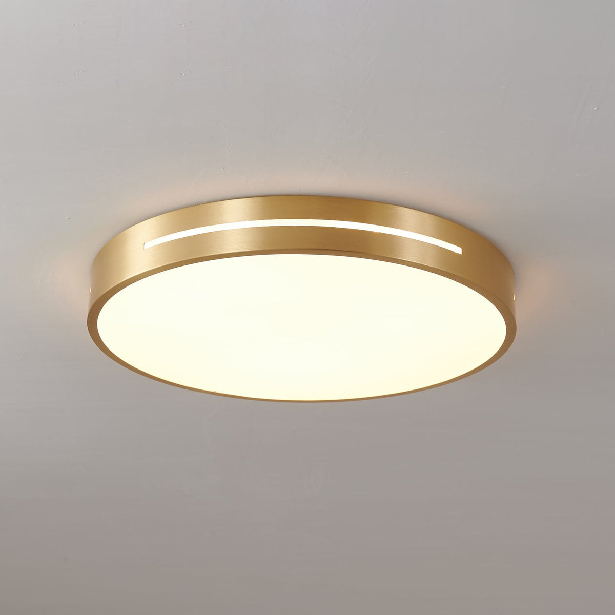 Plafondlamp Messing met Geïntegreerde LED Rond of Vierkant Minimalistisch Design Woonkamer Slaapkamer | Sulvida
