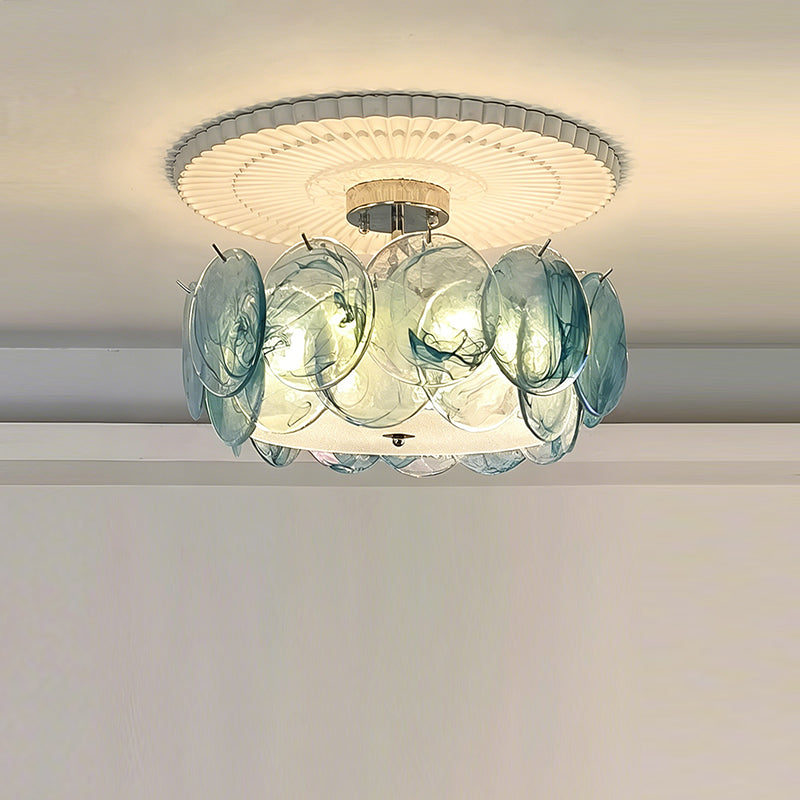 Plafondlamp met metalen frame en glazen bol voor woonkamer, slaapkamer, eetkamer, hal en lounge industrieel | Sulvida
