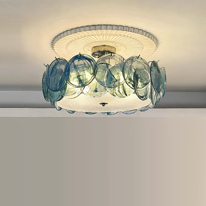 Plafondlamp met metalen frame en glazen bol voor woonkamer, slaapkamer, eetkamer, hal en lounge industrieel | Sulvida