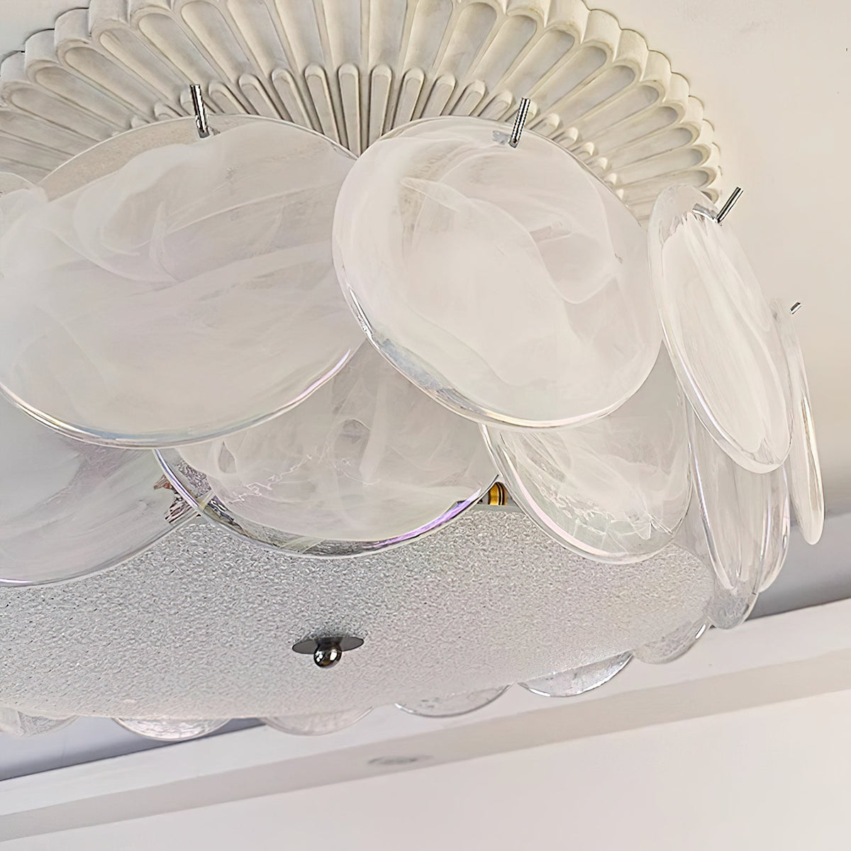 Plafondlamp met metalen frame en glazen bol voor woonkamer, slaapkamer, eetkamer, hal en lounge industrieel | Sulvida