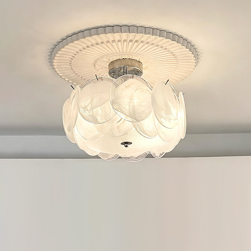 Plafondlamp met metalen frame en glazen bol voor woonkamer, slaapkamer, eetkamer, hal en lounge industrieel | Sulvida