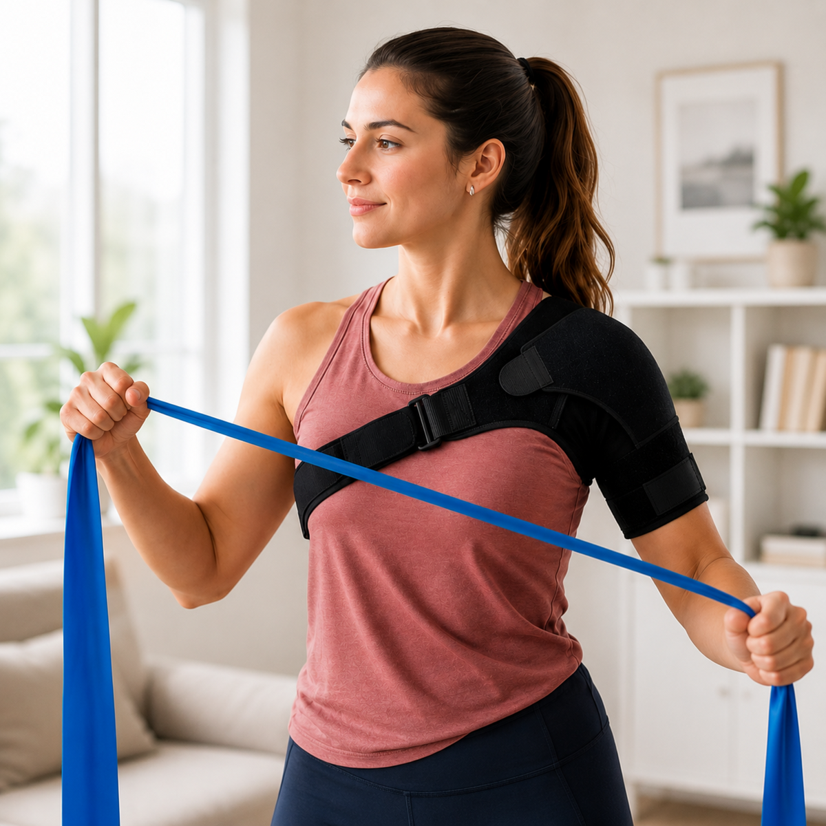 Orthèse d’épaule orthopédique réglable, noire, droite ou gauche, compression, stabilisation, récupération, confort et maintien | Sulvida
