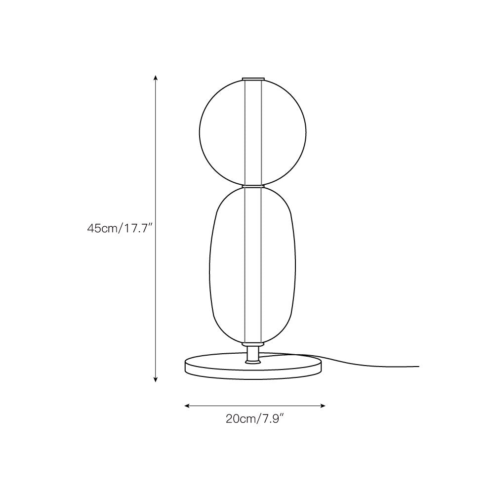 Tafellamp Glas Metaal LED 20cm Dimbaar Afstandsbediening Decoratieve Bureaulamp Woonkamer Slaapkamer | Sulvida