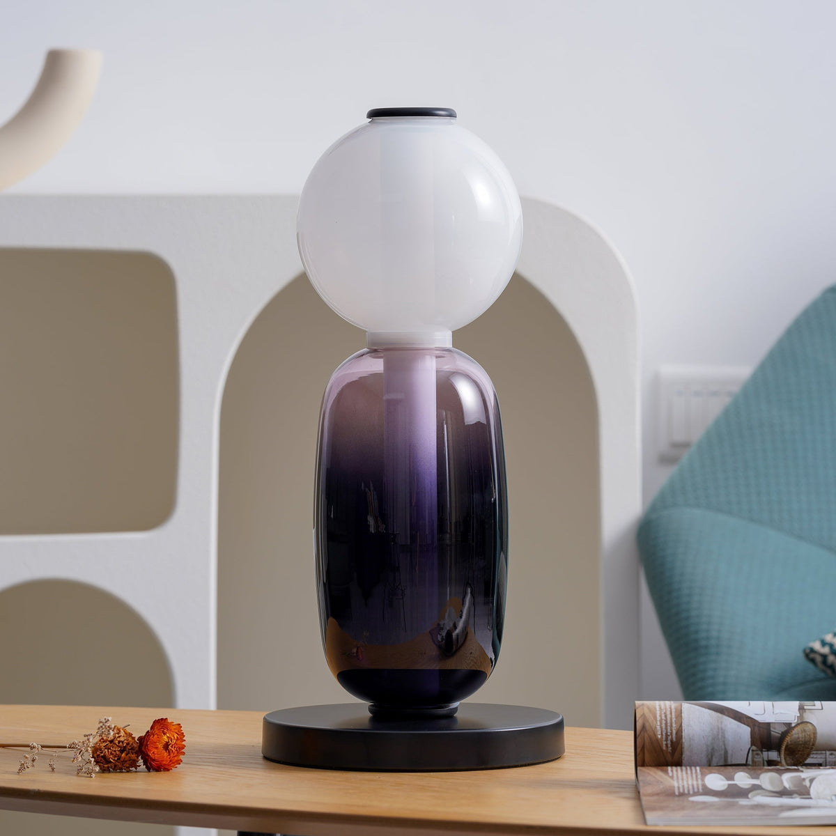 Tafellamp Glas Metaal LED 20cm Dimbaar Afstandsbediening Decoratieve Bureaulamp Woonkamer Slaapkamer | Sulvida