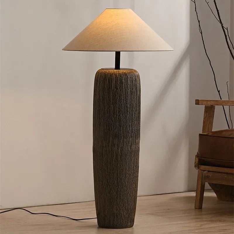 Keramische Staande Lamp Wabi-Sabi Stijl Warm Licht Woonkamer Lounge Japans Design Sfeerverlichting Vloerlamp | Sulvida