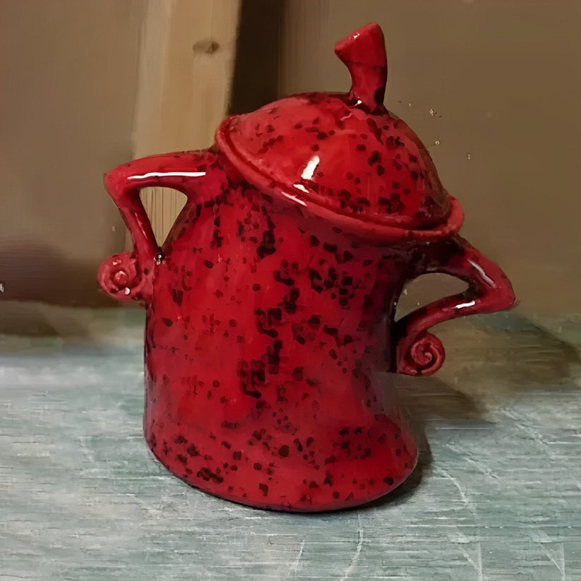 Voorraadpot met Handen in Zij – Decoratieve Opbergpot Synthetische Hars 17×20cm Keuken Interieur Opslag | Sulvida
