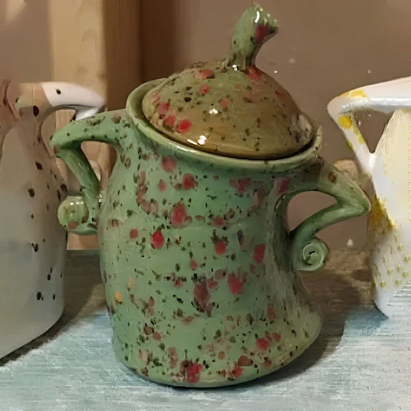 Voorraadpot met Handen in Zij – Decoratieve Opbergpot Synthetische Hars 17×20cm Keuken Interieur Opslag | Sulvida