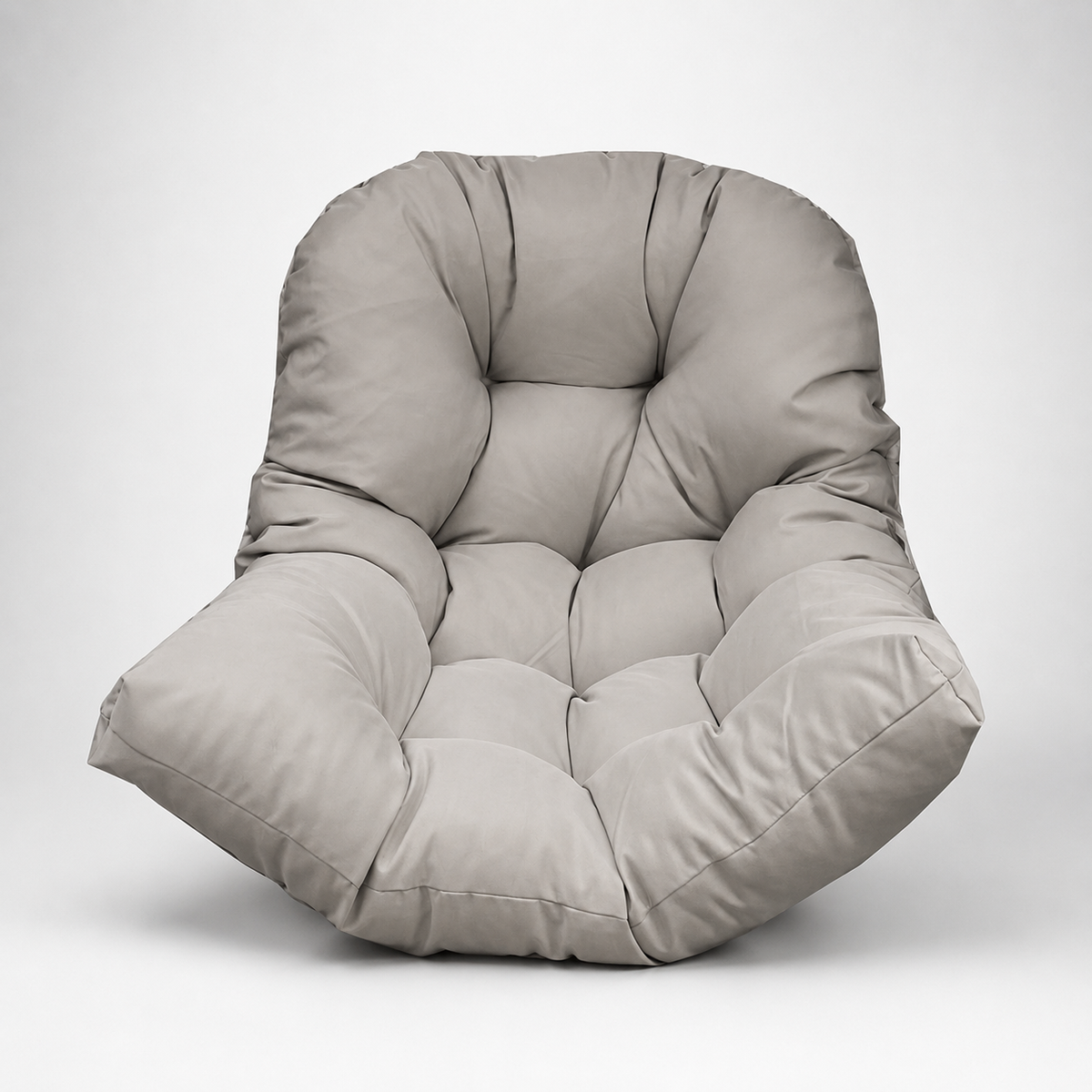 Coussin rembourré pour fauteuil suspendu, gris, 80 x 120 cm – Coussin confortable pour fauteuil œuf suspendu et détente | Sulvida