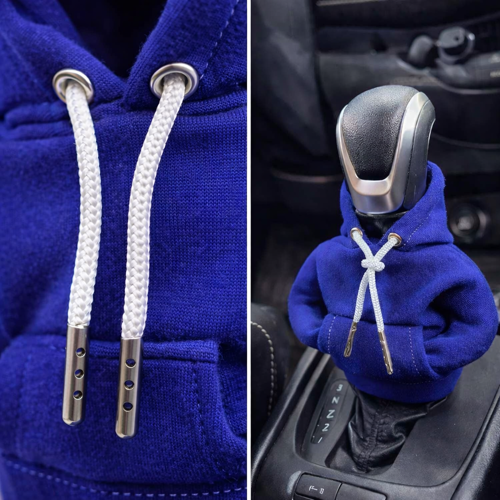 Mini housse de levier de vitesse en forme de sweat à capuche, accessoire décoratif amusant pour l'intérieur de la voiture, noir, orange, vert, sportif | Sulvida