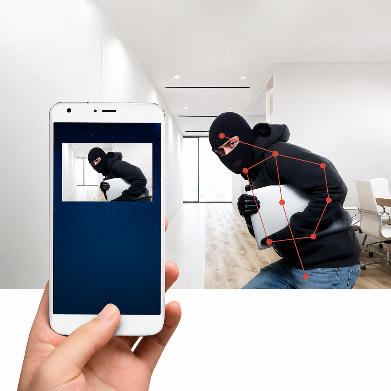 Compacte Mini Beveiligingscamera HD 1080P met Nachtzicht en Bewegingsdetectie voor Binnen- en Buitenbewaking Draadloos Eenvoudig te Installeren | Sulvida