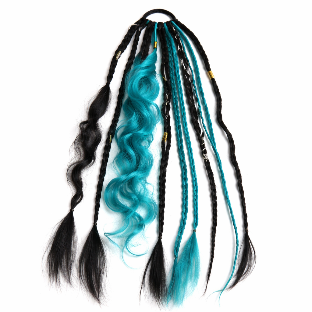 Dreadlock-Ponytail met Kralen Shells Boho Haarstyling Festival Accessoire Hippie Haar Extensie Ibiza Look | Sulvida