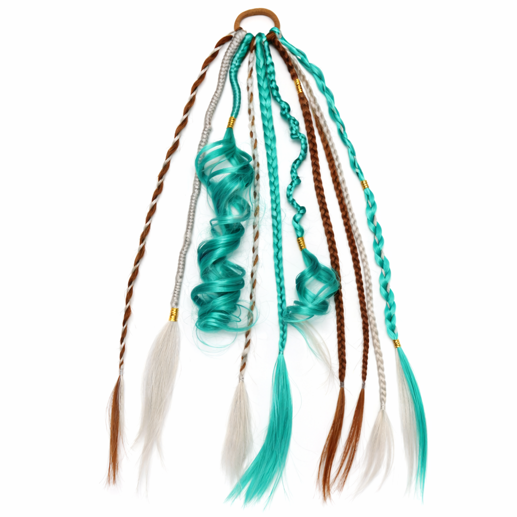 Dreadlock-Ponytail met Kralen Shells Boho Haarstyling Festival Accessoire Hippie Haar Extensie Ibiza Look | Sulvida