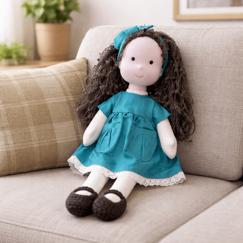 Handgemaakte Katoenen Pop 28 cm Zachte Knuffelpop Fantasievol Speelgoed Duurzaam Eenvoudig Design Kinderkamer | Sulvida