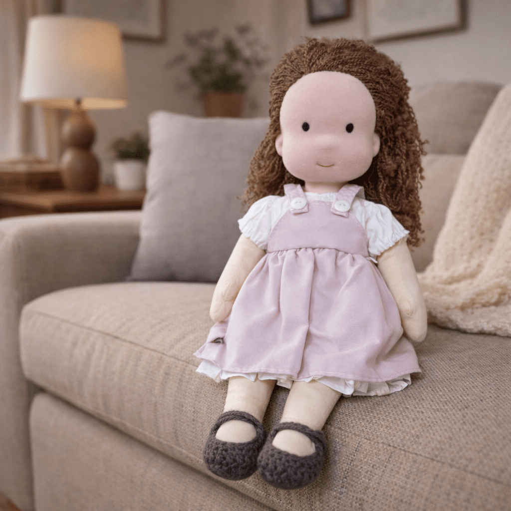 Handgemaakte Katoenen Pop 28 cm Zachte Knuffelpop Fantasievol Speelgoed Duurzaam Eenvoudig Design Kinderkamer | Sulvida