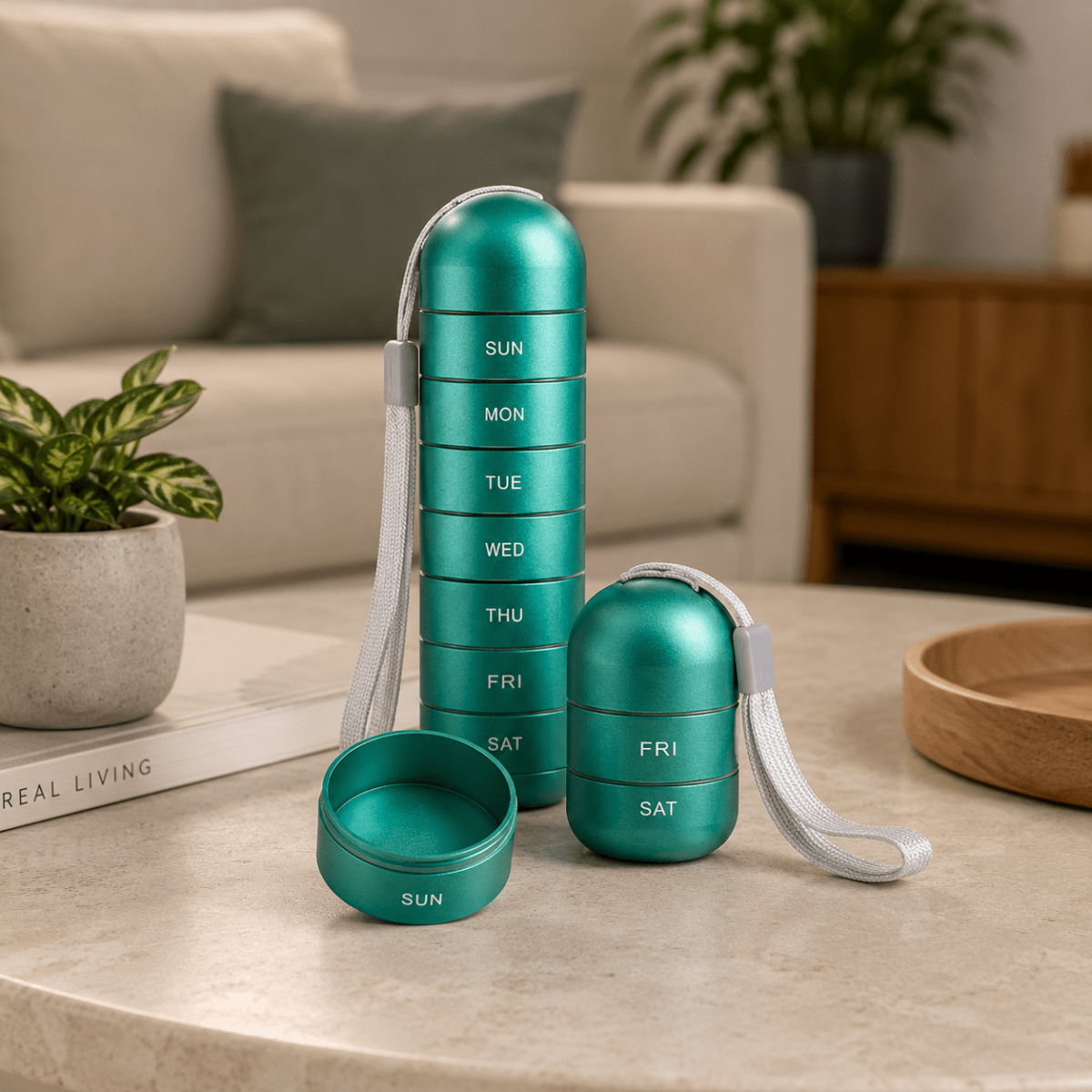 Medicijnenbox 7 Dagen Weekdispenser Compacte Pillenorganizer Pillendoos voor Thuis Onderweg Reis Dagelijks | Sulvida