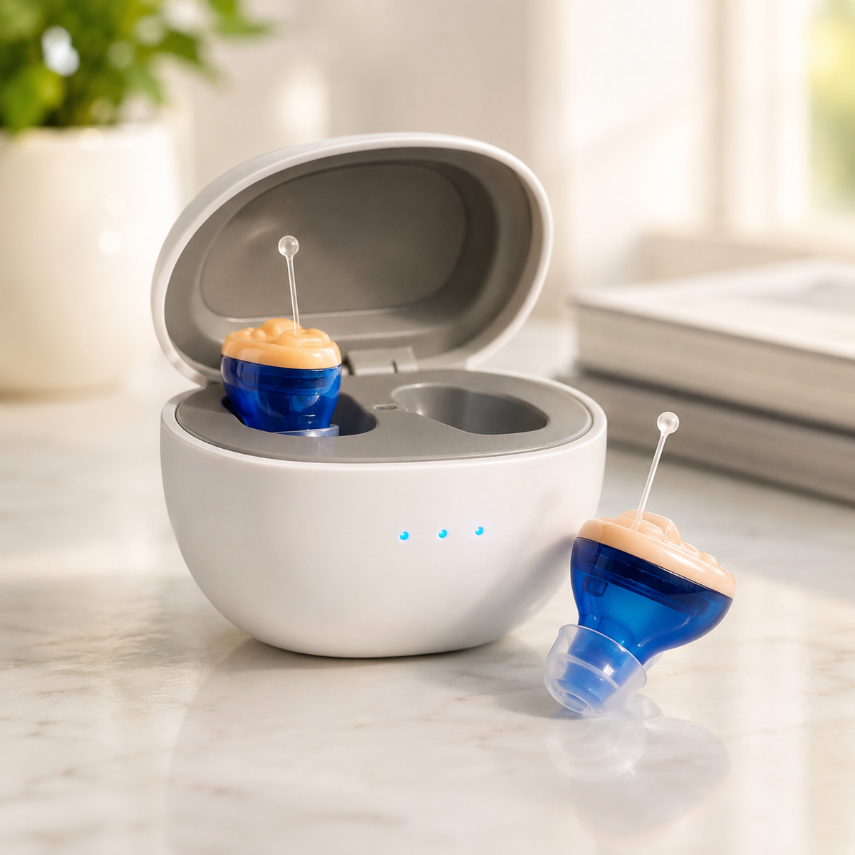 Ensemble de mini-appareils auditifs invisibles rechargeables pour seniors, usage quotidien, son clair, confortables et discrets | Sulvida