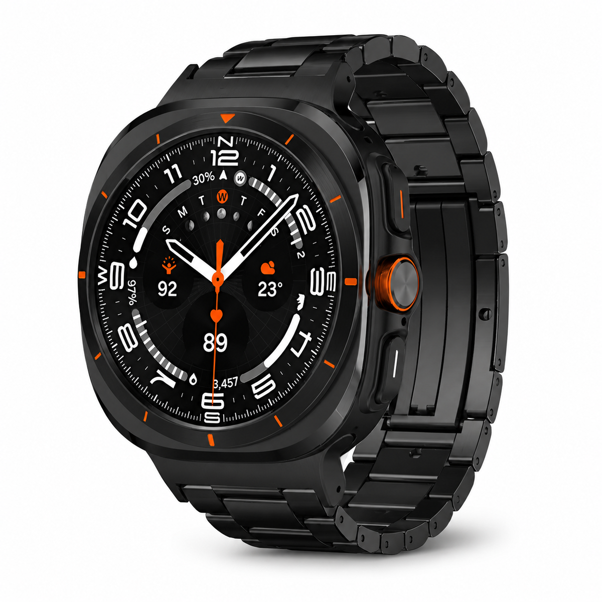 Bracelet de montre en titane pour Galaxy Watch Ultra 47mm acier titane réglable bracelet pour montre connectée noir or gris argent | Sulvida