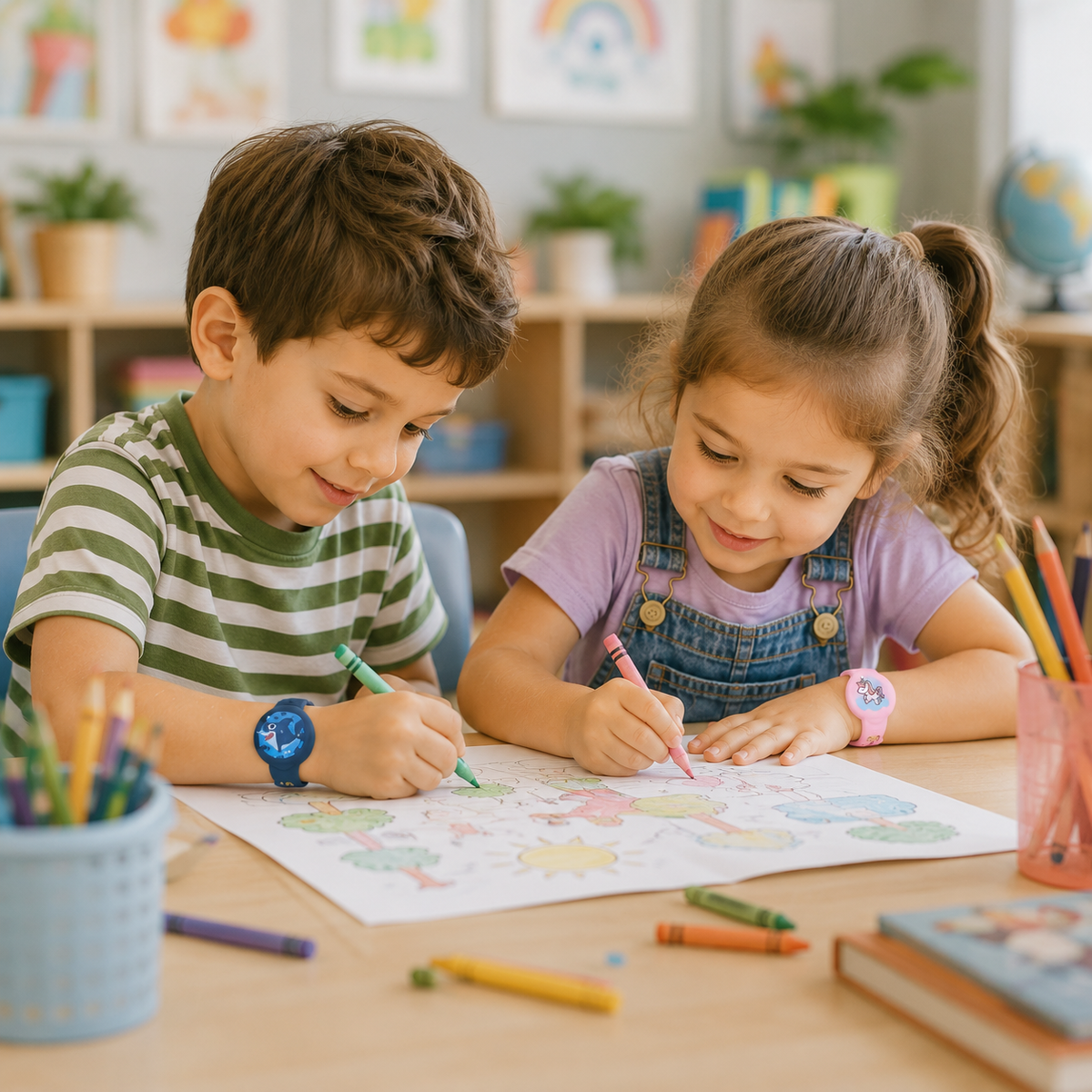 Siliconen GPS-polsband voor Kinderen – Verstelbaar, Waterdicht & Comfortabel Draagbaar Tracker Horloge | Sulvida