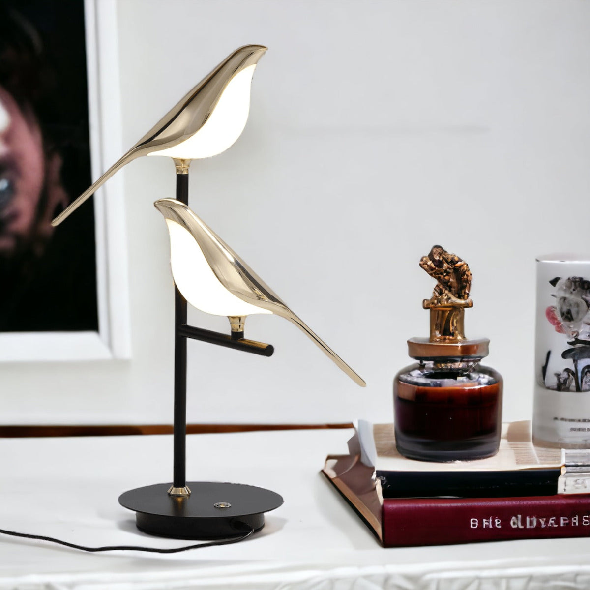 Wandlamp gouden vogels Nordic design LED interieurverlichting modern sfeerlicht woondecoratie warmwit | Sulvida