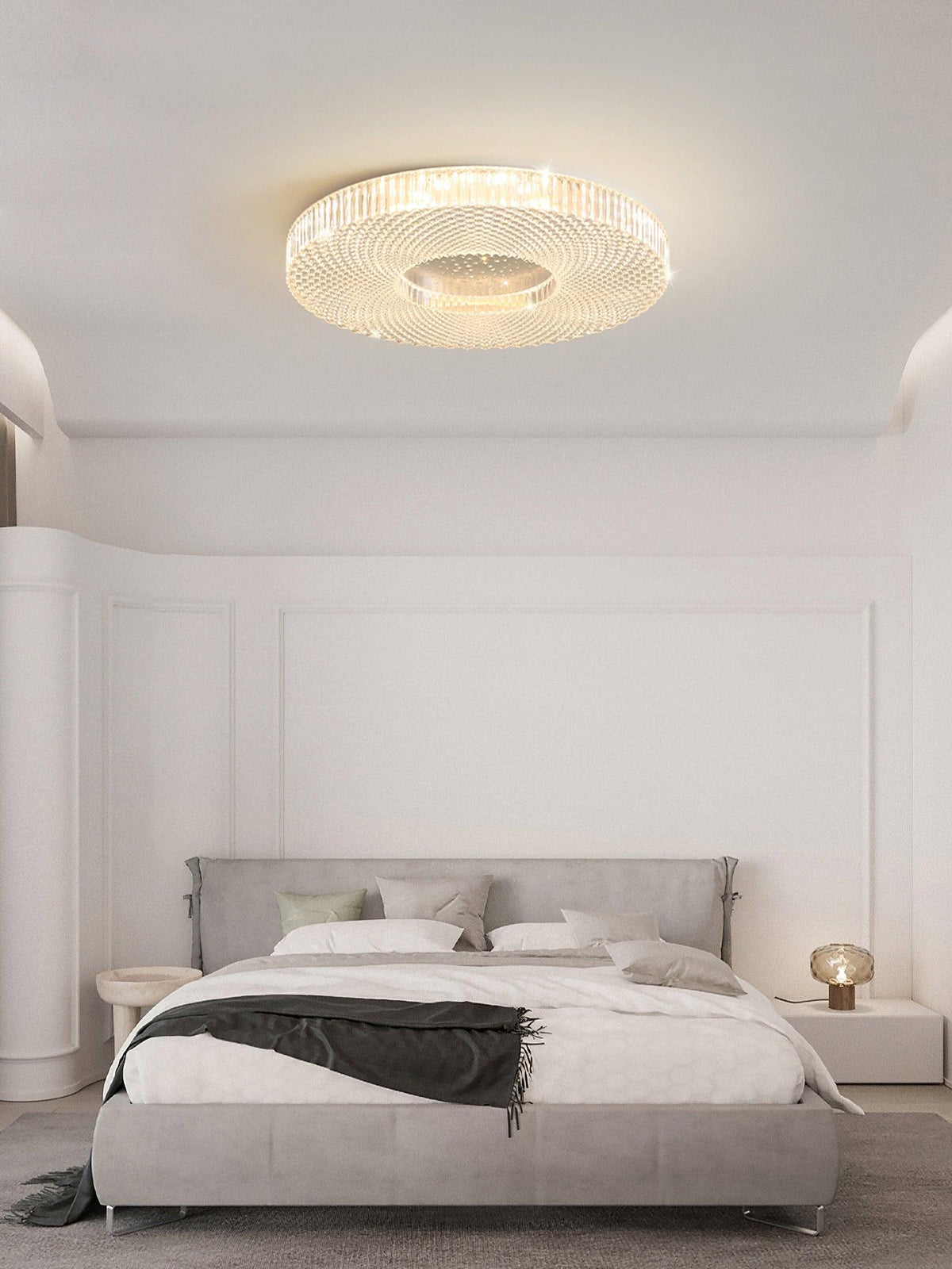 LED Plafondlamp Acryl Goud Wit Rond Luxe Dimbaar Modern Design Woonkamer Slaapkamer Entree Plafondverlichting | Sulvida