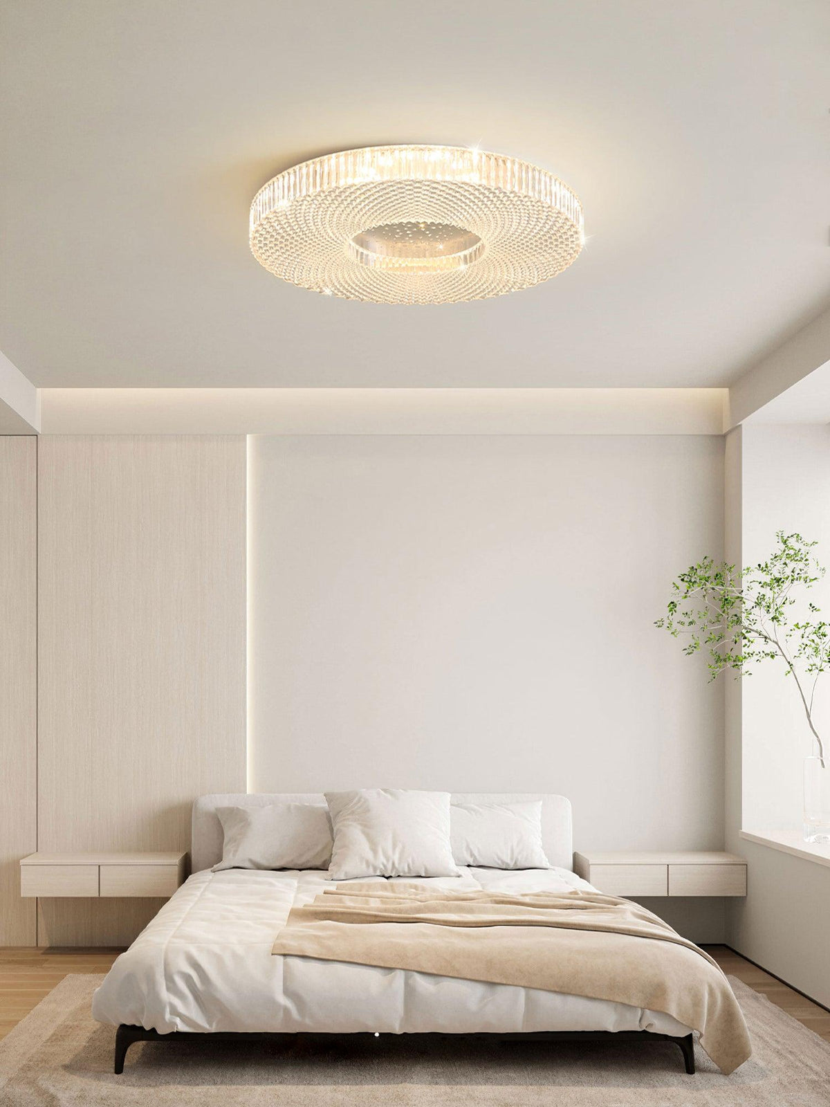 LED Plafondlamp Acryl Goud Wit Rond Luxe Dimbaar Modern Design Woonkamer Slaapkamer Entree Plafondverlichting | Sulvida