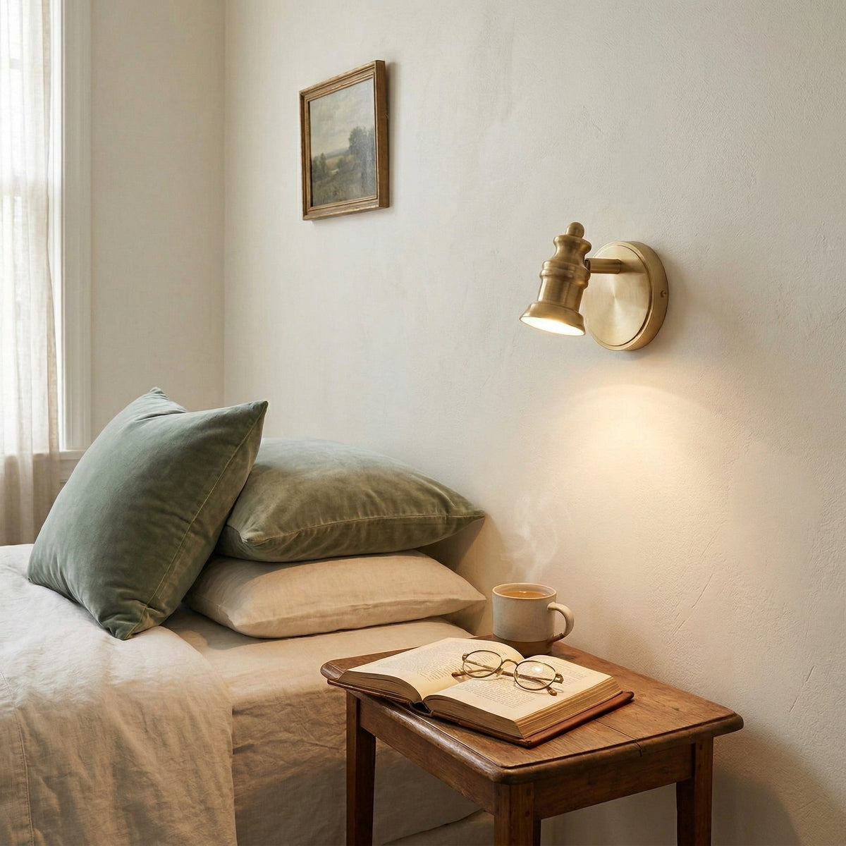 Messing Wandlamp met Verstelbare Spots Brons Vintage Spotverlichting Hal Woonkamer Eetkamer Zwenkbaar | Sulvida