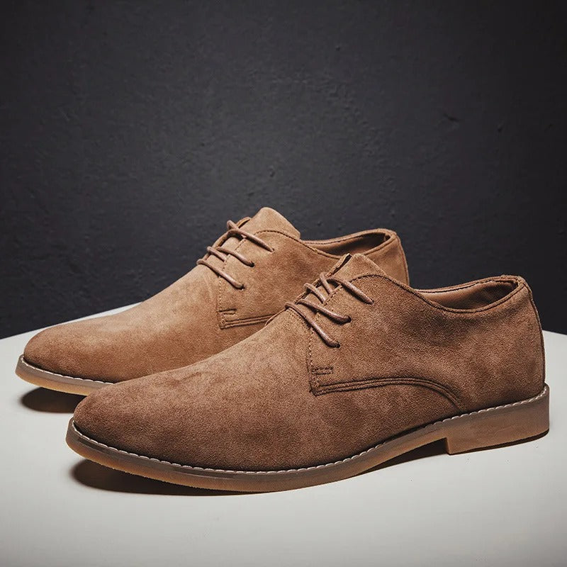 Derby Schoenen Heren Suède Veterschoenen Elegant Bruin Zwart Khaki Klassiek Comfortabel Casual Stijlvol | Sulvida