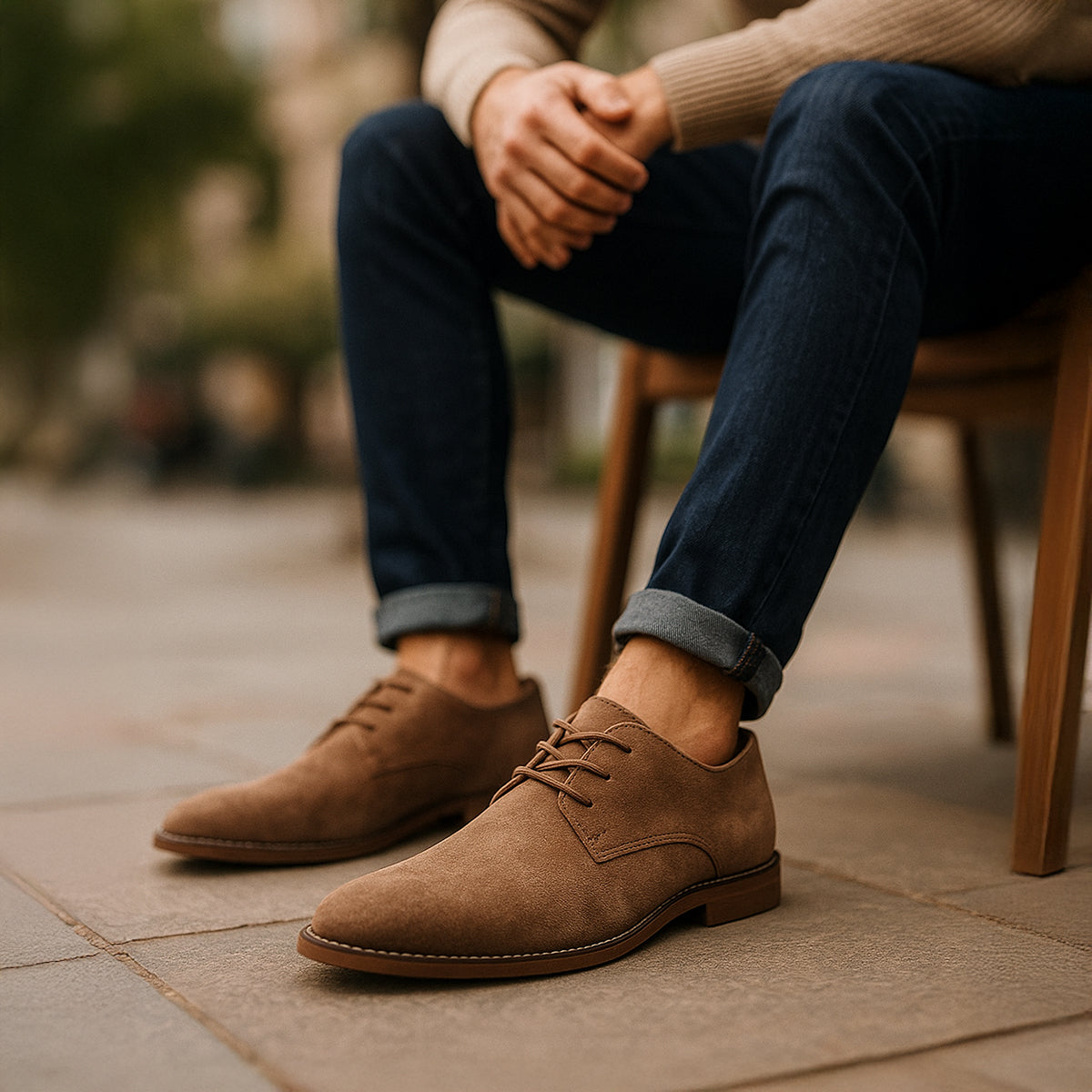 Derby Schoenen Heren Suède Veterschoenen Elegant Bruin Zwart Khaki Klassiek Comfortabel Casual Stijlvol | Sulvida