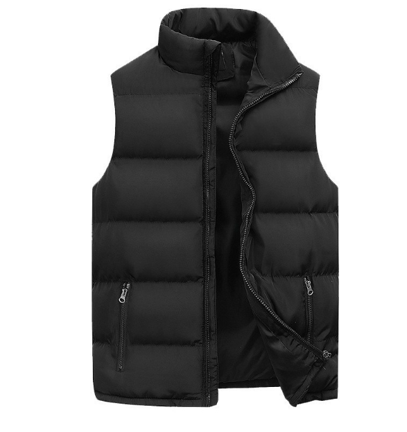 Gewatteerd herenbodywarmer met rits en staande kraag mouwloos vest voor herfst winter outdoor wandelen | Sulvida