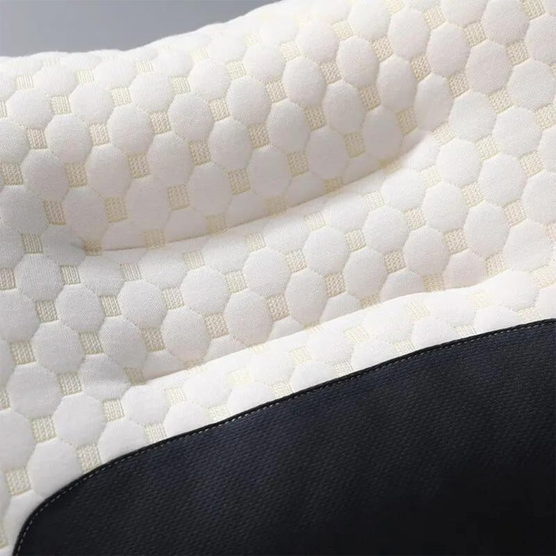 Ergonomisch Neksteunkussen Polyester Wit & Grijs 40x65cm voor Optimaal Slaapcomfort en Nekondersteuning | Sulvida