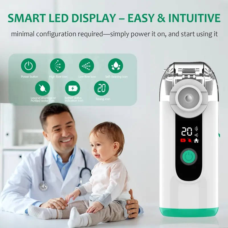 USB Oplaadbare Inhalator met Ultrafijne Nevel Fluisterstille Werking Draagbaar Compact voor Onderweg Thuis | Sulvida