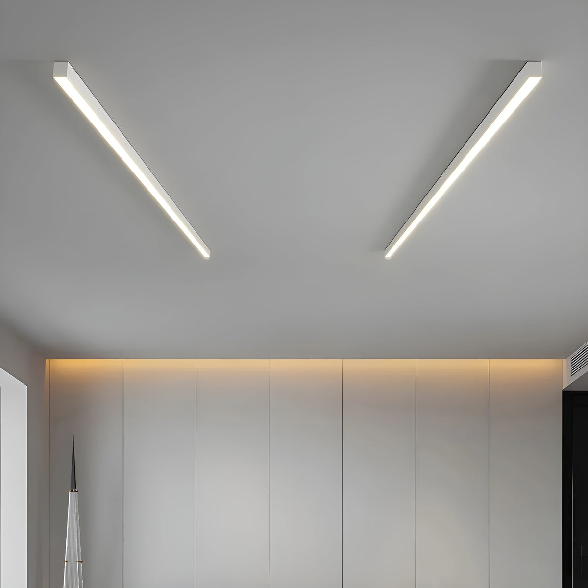 Plafondlamp Smal Design LED Lichtbalk Moderne Verlichting Woonkamer Slaapkamer Eetkamer Dimbaar Strak | Sulvida