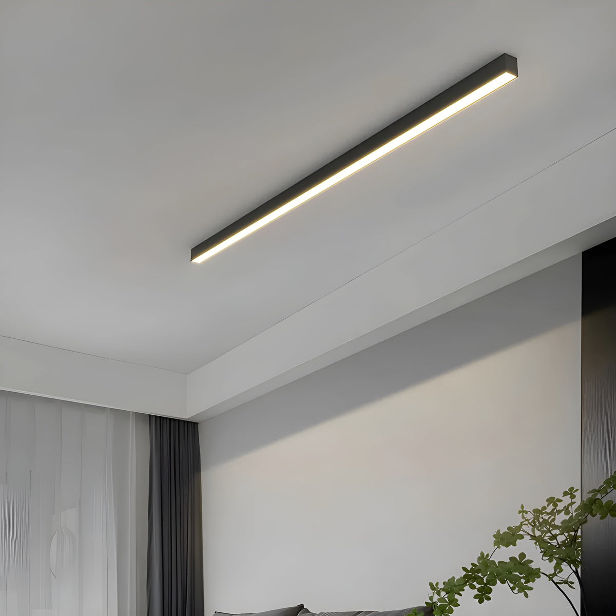 Plafondlamp Smal Design LED Lichtbalk Moderne Verlichting Woonkamer Slaapkamer Eetkamer Dimbaar Strak | Sulvida