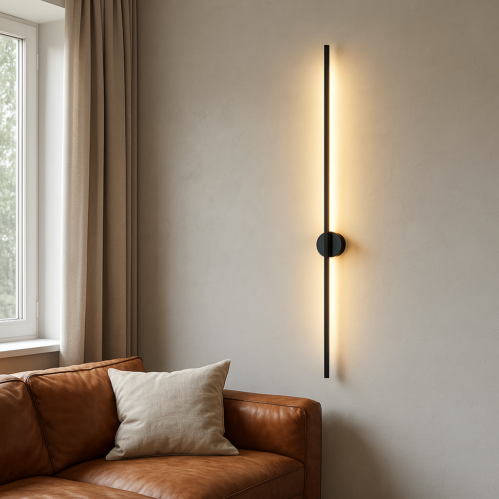 Draaibare wandlamp LED langwerpig metaal acryl modern zwart goud eetkamer bar restaurant sfeervol warm licht | Sulvida
