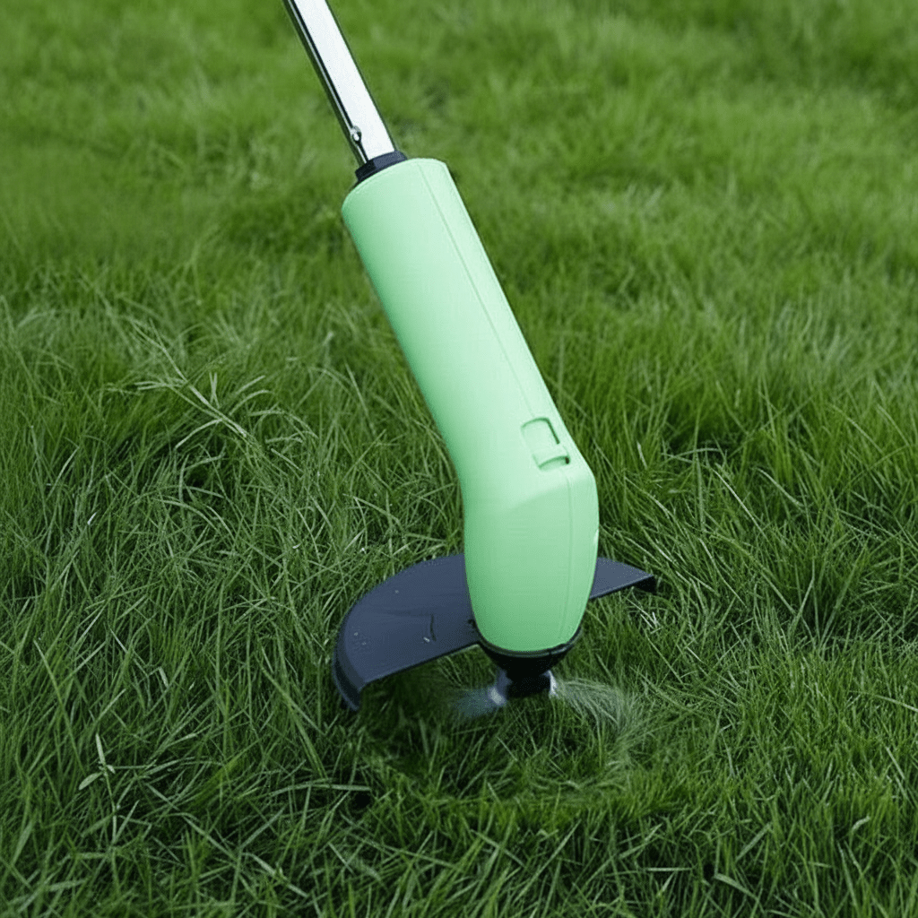 Compacte oplaadbare gazonknipper met verstelbare trimkop voor tuinonderhoud grastrimmer borders en randen | Sulvida