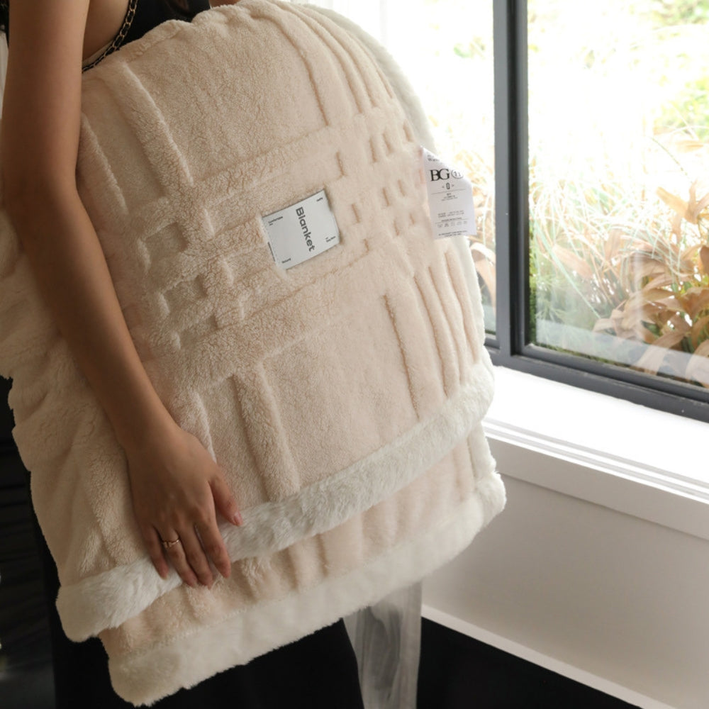 Jacquard Plaid met Reliëf Structuur Fleece Deken Winter Herfst Gebreid Patroon Warm Zacht Decoratief | Sulvida
