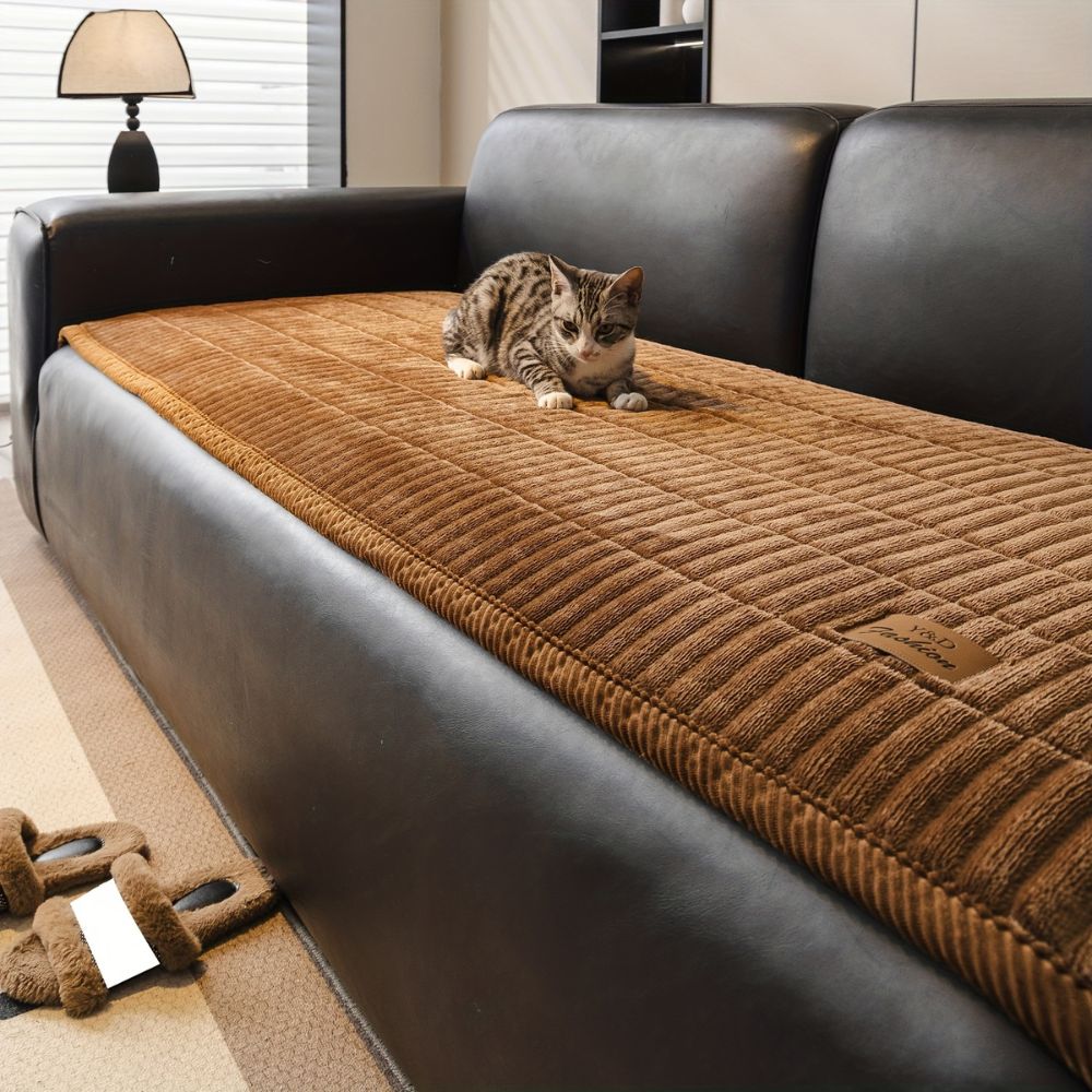 Gewatteerde Bankhoezen Set Meubelbescherming Microfiber Anti-Slip Fauteuil Beschermer Huisdiervriendelijk | Sulvida