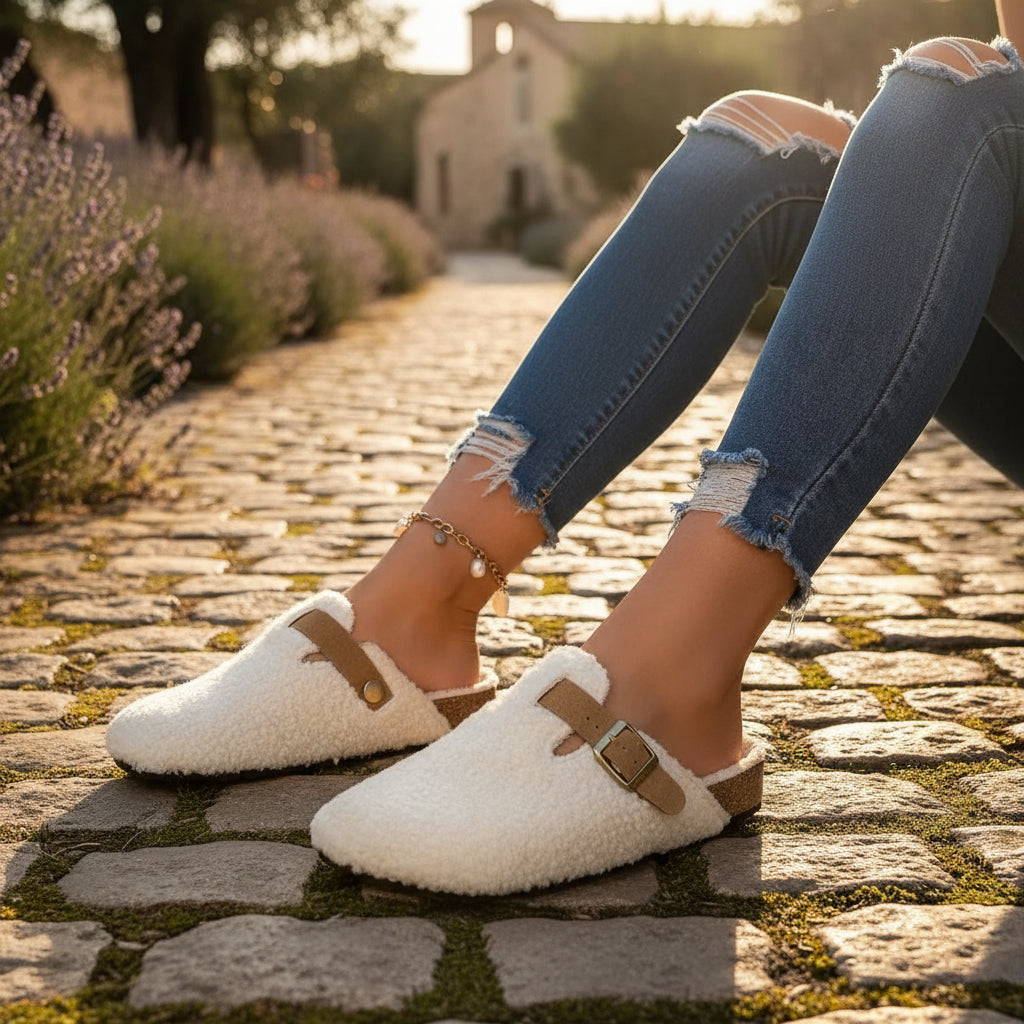 Warme Wollen Pantoffels met Zachte Voering Antislip Zool Instapmodel Comfortabel Huisschoenen Herfst Winter | Sulvida