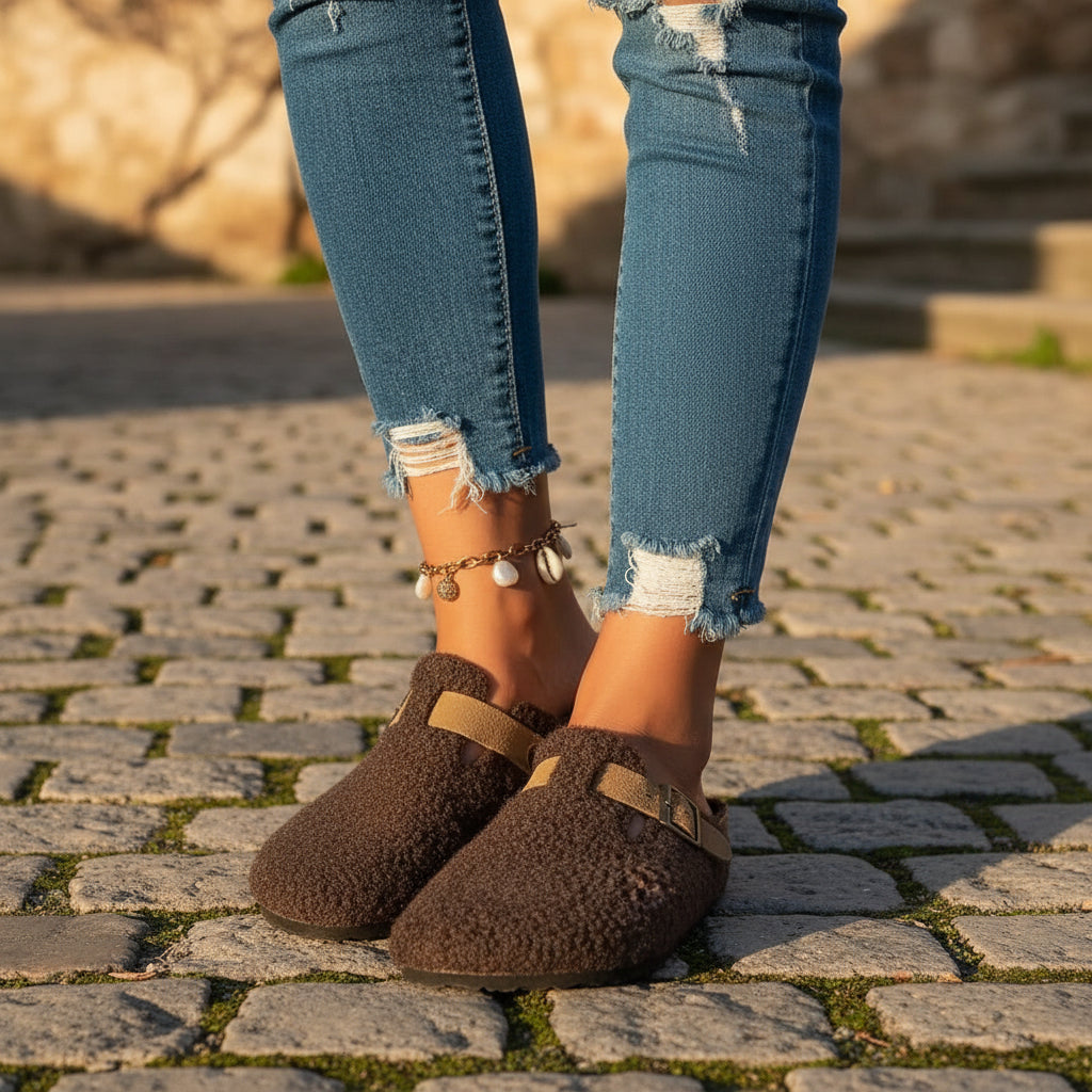 Warme Wollen Pantoffels met Zachte Voering Antislip Zool Instapmodel Comfortabel Huisschoenen Herfst Winter | Sulvida