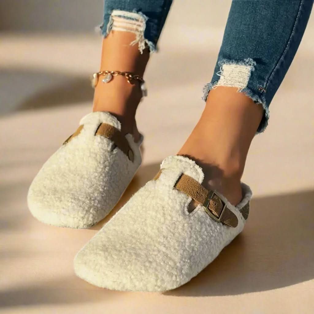 Warme Wollen Pantoffels met Zachte Voering Antislip Zool Instapmodel Comfortabel Huisschoenen Herfst Winter | Sulvida