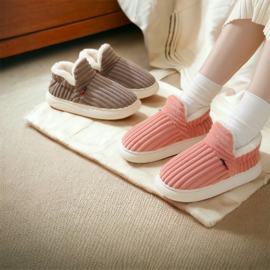 Fleece Pantoffels Therapeutisch Comfortabel Warm Winterschoeisel Antislip Binnenshuis Unisex Maat 36-47 | Sulvida
